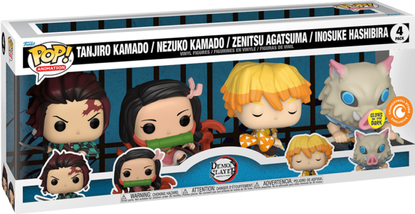 4Pack: Tanjiro Kamado/ Nezuko Kamado/ Zenitsu Agatsuma/ Inosuke Hashibira